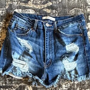 Kancan  Distressed Blue Denim Women's Shorts size L